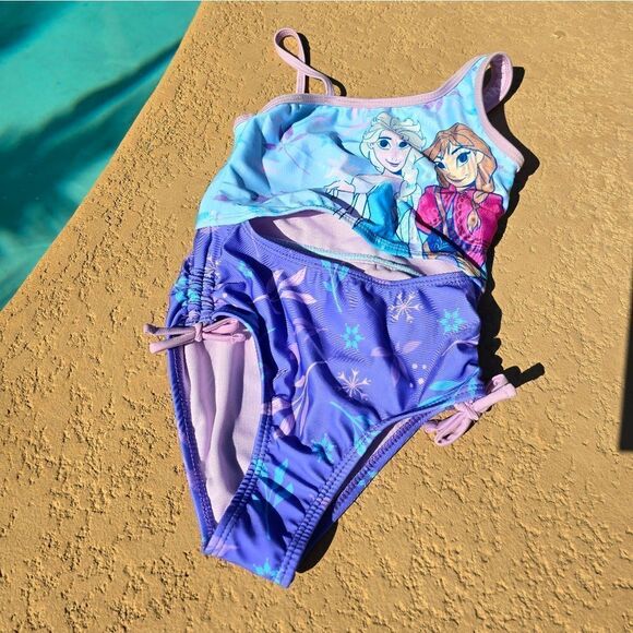 Disney's Frozen one-piece cutout tie back swimsuit - Picture 3 of 16